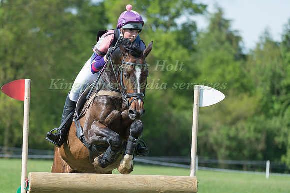 GINNY HOWE  RIDING ECHO P COMPETING IN THE CROSS COUNTRY PHASE OF THE  INTERMEDIATE  COMPETITION AT THE  2017 ROCKINGHAM CASTLE INTERNATIONAL HORSE TRIAL.