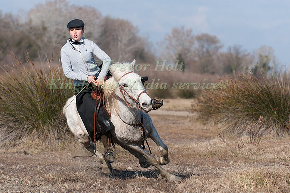 A competitor takes part in the Cross Country phase at the Camagri