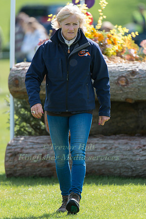 Lucinda Green walking the course
