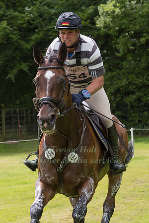 ANDREAS OSTHOLT (GER) RIDING CORVETTE 31 TAKING PART IN THE CROSS COUNTRY PHASE OF THE CICO THREE STAR AT THE 2017 HOUGHTON INTERNATIONAL HORSE TRIALS