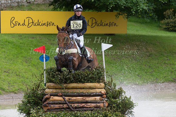 ALICIA HAWKER (GBR) AND CHARLES RR TAKING PART IN THE CROSS COUNTRY PHASE OF THE  UNDER 25s CCI THREE STAR COMPETITION AT THE 2017 EQUI-TREK BRAMHAM INTERNATIONAL HORSE TRIALS