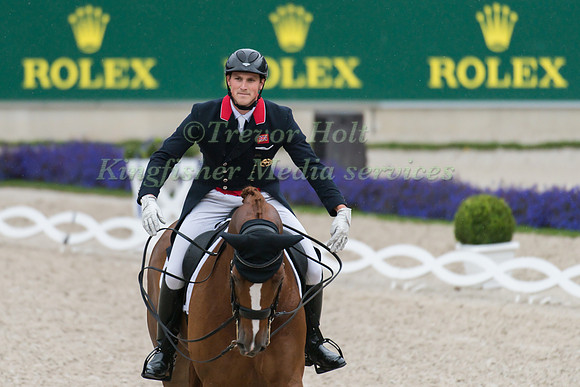 Michael Eilberg ((GBR)) and Woodlander Farouche taking part in the Prize of VUV - Vereinigte Unternehmerverbände Aachen Prix St. Georges CDI4*