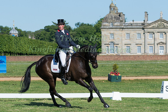 OLIVER TOWNEND (GBR) RIDING NOTE WORTHY RIDING BLACK TIE II IN THE DRESSAGE PHASE OF THE CICO THREE STAR AT THE 2017 HOUGHTON INTERNATIONAL HORSE TRIALS
