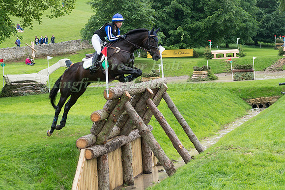 TIANA  COUDRAY (USA) AND UNDER THE CLOCKS TAKING PART IN THE CROSS COUNTRY PHASE OF THE  CIC THREE STAR COMPETITION AT THE 2017 EQUI-TREK BRAMHAM INTERNATIONAL HORSE TRIALS