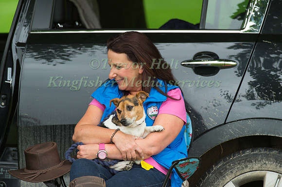 Fence Judge relaxing with her Dog