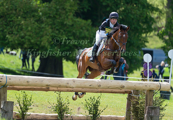 JAMIE ATKINSON (GBR) RIDING  CELTIC FORTUNE COMPETING IN THE CROSS COUNTRY PHASE OF THE  CIC THREE STAR COMPETITION AT THE  2017 DODSON AND HORRELL CHATSWORTH INTERNATIONAL HORSE TRIAL.