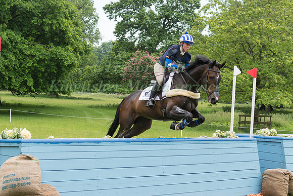 IMOGEN MURRAY (GBR) RIDING ROHERYN RUBY  IN THE CROSS COUNTRY PHASE OF THE CCI ONE STAR AT THE 2017 HOUGHTON INTERNATIONAL HORSE TRIALS
