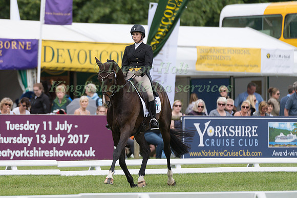PAULIINA  SWINDELLS (FIN) AND FERRO S TAKING PART IN THE DRESSAGE PHASE OF THE  CIC THREE STAR COMPETITION AT THE 2017 EQUI-TREK BRAMHAM INTERNATIONAL HORSE TRIALS