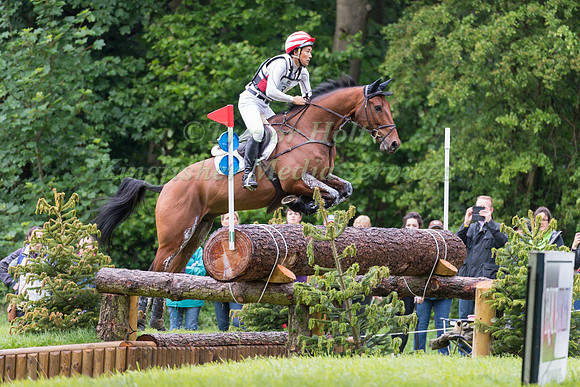 YOSHIAKI  OIWA (JPN) AND CALLE 44 TAKING PART IN THE CROSS COUNTRY PHASE OF THE  CCI THREE STAR COMPETITION AT THE 2017 EQUI-TREK BRAMHAM INTERNATIONAL HORSE TRIALS