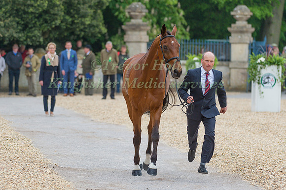 Joris Vanspringel (BEL) and Lully Des Aulnes at the Final  Horse Inspection of the 2017 Mitsubishi Motors Badminton Horse Trials