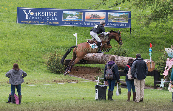 ANGUS SMALES (GBR) AND MASTER CRISP TAKING PART IN THE CROSS COUNTRY PHASE OF THE  CIC THREE STAR COMPETITION AT THE 2017 EQUI-TREK BRAMHAM INTERNATIONAL HORSE TRIALS