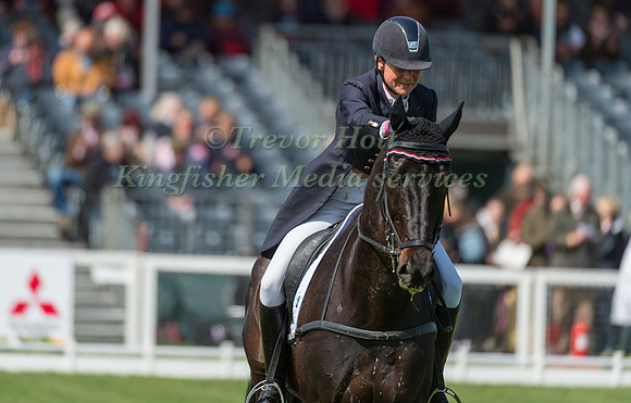 Kathryn Robinson (CAN) riding Let it Bee in the Dressage phase  of  the 2017 Mitsubishi Motors  Badminton Horse Trials
