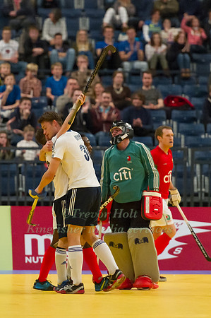 Hendrik Geyer and Ross Stott celebrate