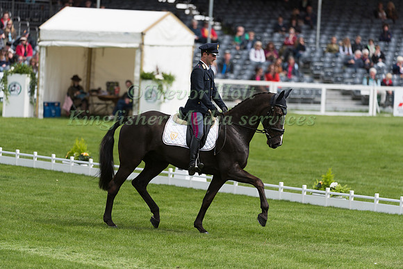 Pietro Sandei (ITA) riding Mouse  in the Dressage phase  of  the 2017 Mitsubishi Motors  Badminton Horse Trials