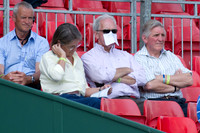 Ian Stark takes precautions against the sun