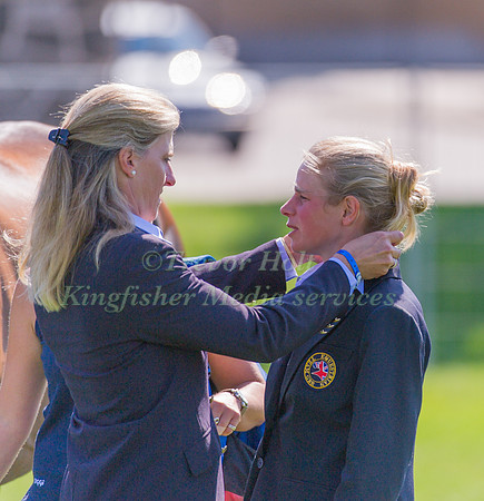 Kristina Cook and  Izzy Taylor  Get ready for Trot Up