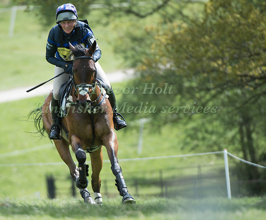 Zara Phillips riding  RUM EXPECTATIONS