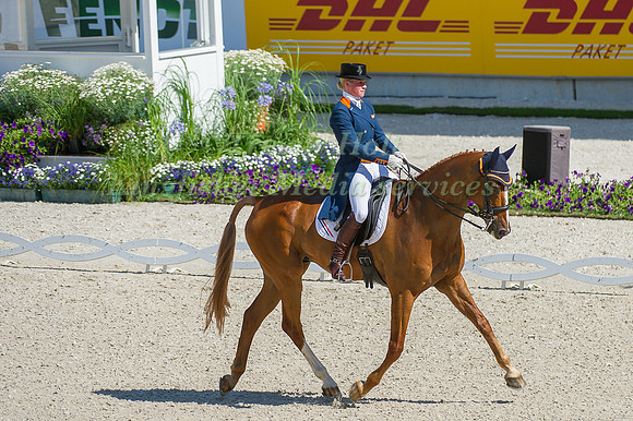 Elaine Penn Riding Undercover taking part in the dressage test