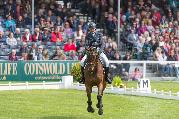 Jim Newsam (IRL) riding Magennis in the Dressage phase  of  the 2017 Mitsubishi Motors  Badminton Horse Trials