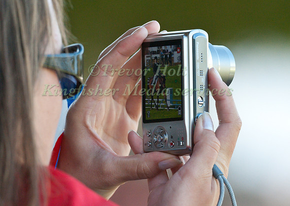Spectator filming Dressage