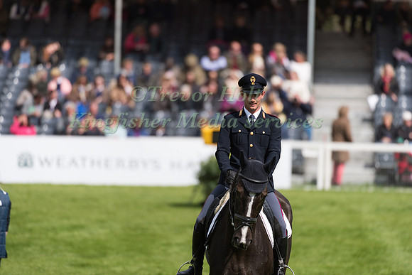 Pietro Sandei (ITA) riding Mouse  in the Dressage phase  of  the 2017 Mitsubishi Motors  Badminton Horse Trials