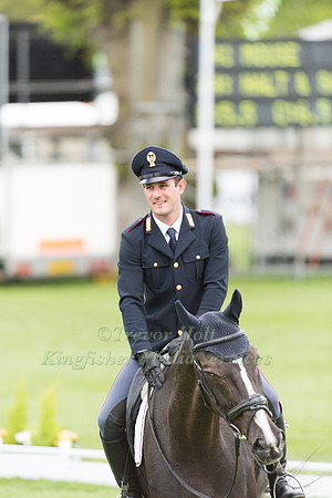 Pietro Sandei (ITA) riding Mouse  in the Dressage phase  of  the 2017 Mitsubishi Motors  Badminton Horse Trials