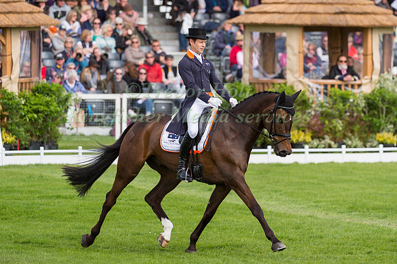 Christopher Burton (AUS) riding Graf Liberty in the Dressage phase  of  the 2017 Mitsubishi Motors  Badminton Horse Trials