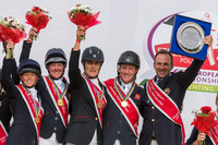 The British Team on the Podium with Chef D'Equipe Richard Waygood