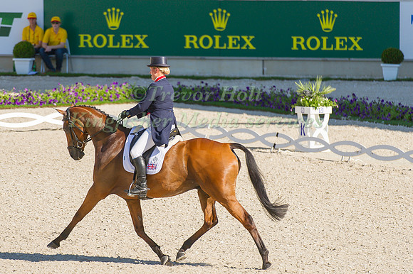 Zara Phillips riding High Kingdom taking part in the dressage test