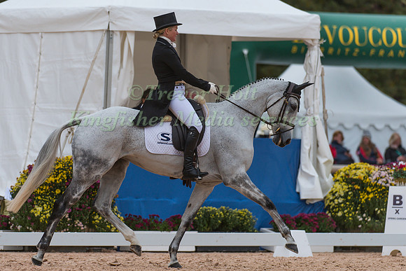 Jonelle Price of New Zealand riding Faerie Dianimo