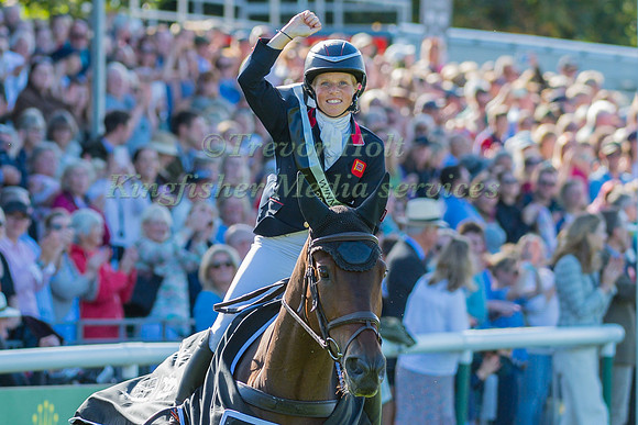 Ros Canter taking a Lap of Honour