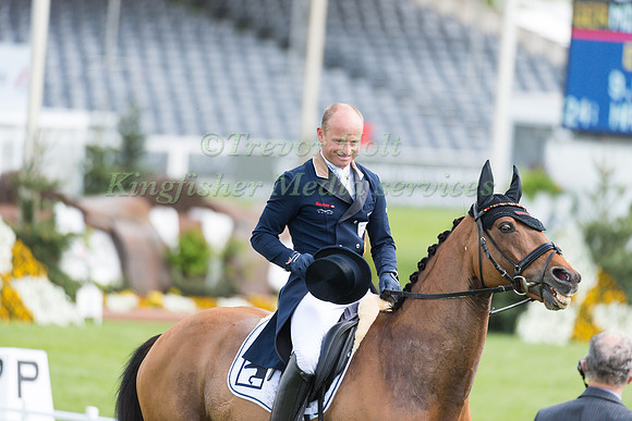 Michael Jung (GER) riding La Biosthetique Sam FBW in the Dressage phase  of  the 2017 Mitsubishi Motors  Badminton Horse Trials