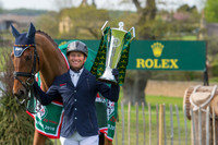 Michael Jung of Germany  and La Biosthetique - Sam FBW with the Rolex  Grand Slam of Eventing Trophy