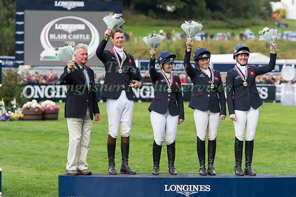 The British Team on the Podium