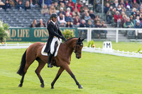 Andrew Nicholson (NZL) riding Qwanza in the Dressage phase  of  the 2017 Mitsubishi Motors  Badminton Horse Trials