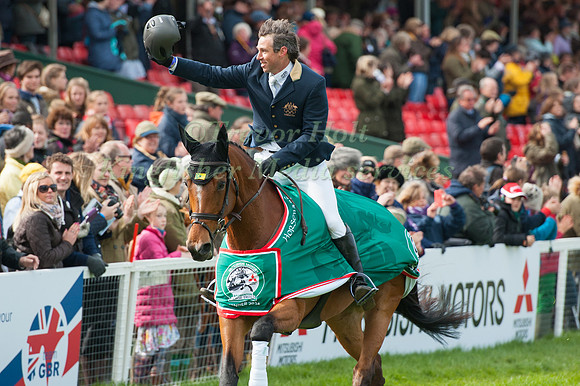 Sam Griffiths and Paulank Brockagh take a lap of honour