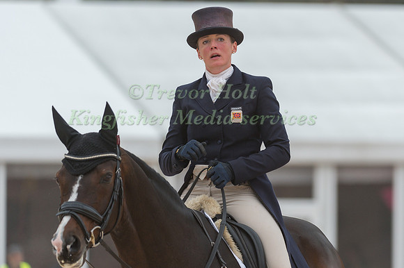 FLORA HARRIS (GBR) AND BAYANO TAKING PART IN THE DRESSAGE PHASE