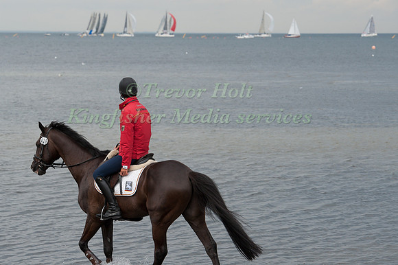 Benjamin Winter and Ispo on the beach at Malmo