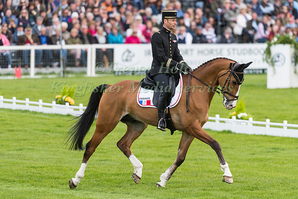 Thibaut Vallette (FRA) riding Qing du Briot ENE HN in the Dressage phase  of  the 2017 Mitsubishi Motors  Badminton Horse Trials