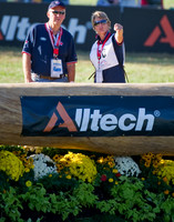 Mary King walks the course at the World Equestrian Games in Kentucky