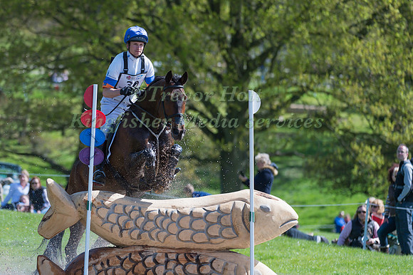 FRANCIS WHITTINGTON (GBR) RIDING  HASTY IMP COMPETING IN THE CROSS COUNTRY PHASE OF THE  EVENT RIDERS MASTERS COMPETITION AT THE  2017 DODSON AND HORRELL CHATSWORTH INTERNATIONAL HORSE TRIAL.