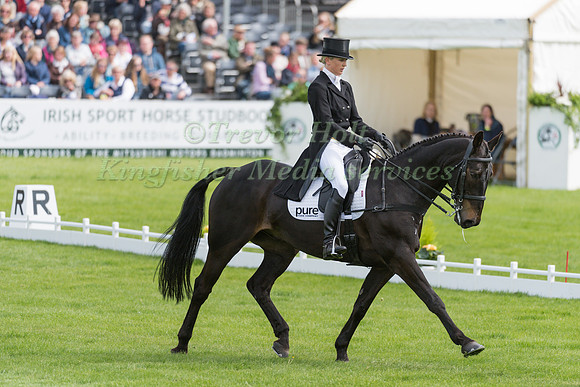 Lissa Green (GBR) riding Malin Head Clover in the Dressage phase  of  the 2017 Mitsubishi Motors  Badminton Horse Trials