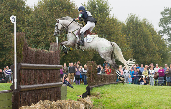 Gina Ruck (GBR) riding Rehy Too competing in the Cross Country Phase