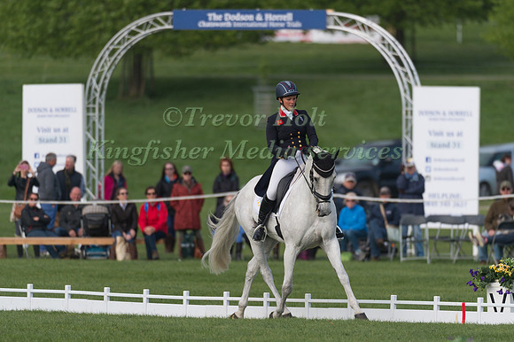 GEMMA TATTERSALL (GBR) RIDING  QUICKLOOK V COMPETING IN THE  DRESSAGE PHASE OF THE  CIC THREE STAR COMPETITION AT THE  2017 DODSON AND HORRELL  CHATSWORTH INTERNATIONAL HORSE TRIAL.