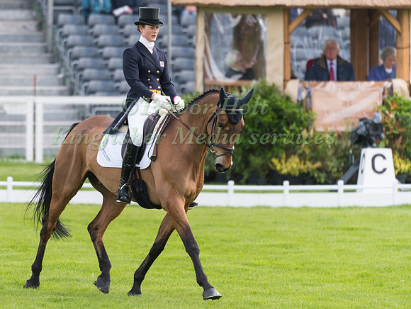 Willa Newton (GBR) riding Chance Remark in the Dressage phase  of  the 2017 Mitsubishi Motors  Badminton Horse Trials