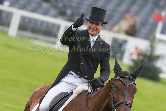 Alexander Bragg (GBR) riding Zagreb in the Dressage phase  of  the 2017 Mitsubishi Motors  Badminton Horse Trials