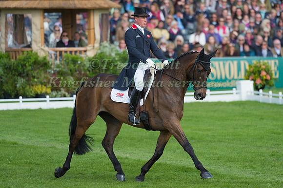Oliver Townend (GBR) riding ODT Ghareeb in the Dressage phase  of  the 2017 Mitsubishi Motors  Badminton Horse Trials