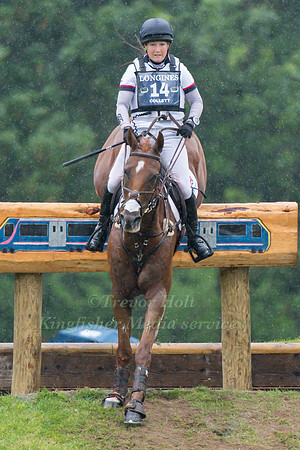 Laura Collett of Great Britain riding Grand Manoeuvre