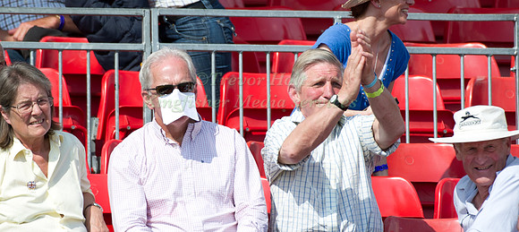Ian Stark takes precautions against the sun