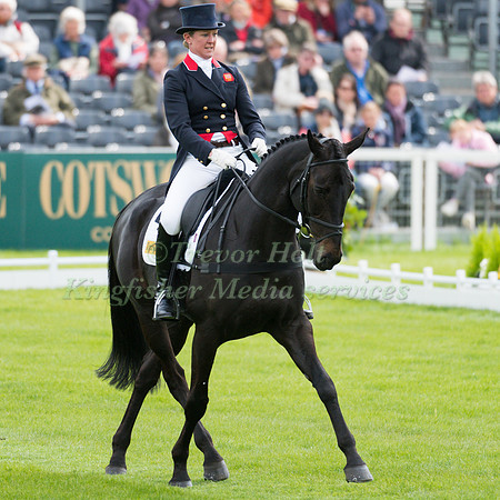 Nicola Wilson (GBR) riding Annie Clover in the Dressage phase  of  the 2017 Mitsubishi Motors  Badminton Horse Trials